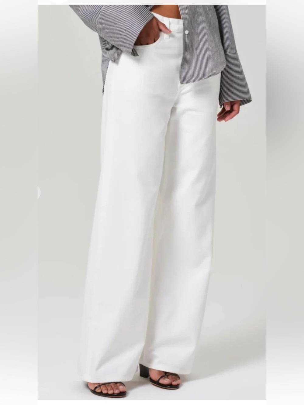 NEW! CITIZENS OF HUMANITY Paloma Wide-Leg Baggy Jean Soft White Size 26